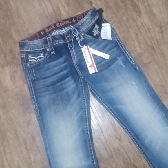 Rock Revival Women's 28 Boot Cut Penny Embellished DEFECT SEE PHOTOS - Picture 3 of 13